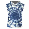 Herren-Tanktops, IFPD, EU-Größe, Tie Dye, 3D-gedruckter Kapuzenpullover, Sommer, lässig, cool, für Herren/Damen, lockere ärmellose Weste, Übergröße, 6XL