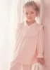 Pyjamas kinderen meid lolita roze pyjama sets.turndown kraag topspants.vintage peuter kinderen pyjama's set.royal stijl slaap loungewear 230310