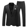 Abiti da uomo Blazer Abito formale rosso Completi da 2 pezzi per uomo Abito da cerimonia nuziale Cappotto e pantaloni Taglia grande Terno Masculino Nero Bianco Blu Costume Homme 230310