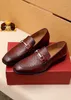 2023 Herrklänningskor Formell Masculino äkta läder Elegant kostym Designer Flats Herrmärke Casual Office Loafers Storlek 38-47