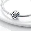 Pandora S925 Sterling Silver Utsökt Blue Meteor Gloss CZ Charm-hänge Lämplig för armband DIY modesmycken