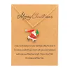 Preço em massa Papai Noel Claus de pingente de natal Jóias Cartão de ouro verde presente Feliz Natal Acessório