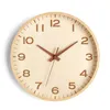 壁の時計ウバロノルディックウォールクロックラウンドウッドマテリアルサイレントムーブメントリビングルームオフィスデコレーションハウス16インチ230310のための簡単な時計