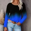 Women's Blouses Chic Women Spring Top Bright Color Thermal Breathable Round Neck Blouse