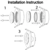 Lighting Accessories LED Downlight GU10 MR16 Round Chrome Spot Light Ceiling Fixture Trim Ring Fittings Frames Bulb usalight