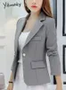 Damskie garnitury Blazery Jitimoky Single Button Blazery dla kobiet Koreańska moda Slim Chic Suits Office Ladies Eleganckie, swobodne blezer 230310