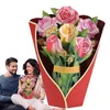 Hediye Kartları Popup Buket Tebrik Kartı Ebedi Çiçek Popup Creative 3D Buket Teşekkürler Kart Çiçekleri Blessing Hediye Anneler Günü Z0310