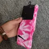 Independent Packaging Men and Women Couple Tie-Dyed Hook Socks High Thick Towel Bottom Sock Athletic Stockings Long Socks