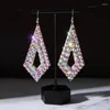 Stage Wear Wholesale Womens Jewelry Stunning Crystal Rhinestone Earrings Sparkling Belly Dance Gypsy Dangle 2 Pairs/Pack