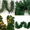 Decorative Flowers Year Christmas Garland Wreath Xmas Party Decoration Tree PineTree Rattan Hanging Ornaments For Home