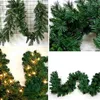 Dekorativa blommor År Jul Garland Wreath Xmas Party Decoration Tree Pinetree Rattan hängande ornament för hemmet