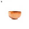 Bowls Japanese Style Solid Wooden Bowl Soup Rice Noodles Serving Round Tableware For Restaurant Kitchen Dinnerware