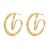 Hoop örhängen Big Cross Circle for Women Copper Round Female Earring Fashion Wedding Party Ear Jewelry Brincos 2023