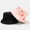 Chapeaux à large bord Fruit Peh Casquette de pêcheur double face Printemps et été Parasol extérieur Casquette pour femme Chapeau seau pour homme P230311