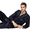 Pijamas de cetim de seda de roupas de sono masculinas Conjunto de pijamas Conjunto de pijamas PJS Conjunto de roupas de dormir Loungewear U.S S M L XL XXL 4XL 230311