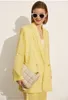 Women's Suits Blazers Amii Minimalism Summer Fashion Women's Coat Offical Lady 100%Linen Solid Blazer Women Causal Loose Women's Pants 12140237 230311