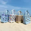 Storage Bags Beach Waterproof Bag Tote EVA Cabbage Basket Pet With Holes Shopping Shower Floral Print