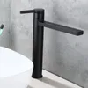 Banyo lavabo musluklar tuqiu siyah banyo musluk katı pirinç altın banyo havzası musluk soğuk su havzası karışıcı lavabo musluk güverte monte yıkama musluk 230311