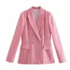 Ternos femininos Blazers Emily em Paris 2 MESMO JAPATO JAPATO JACO JACO VERDADE GREEN Woman Spring Design Double Basted Rosa Blazers Casaco 230311