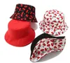 Wide Brim Hats 2019 Two Side Reversible Fruit Cherry Bucket Hat for Men Women Fisherman Hat Panama Bob Hat Summer Sun Hat P230311