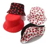 Chapeaux à large bord 2019 Deux côtés réversible Fruit Cerise Seau Chapeau pour Hommes Femmes Pêcheur Chapeau Panama Bob Chapeau D'été Soleil Chapeau P230311