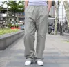 Men's Pants spring Men cargo cotton pants pocket large size big 8XL 10XL 9XL 140KG loose out door casual safari style pants black 230311