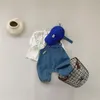 Kleidungssets Baby Jungen und Mädchen Set Weißer Bär Freizeithemd Denim Overalls Kinder Sommer 2023Kleidung