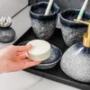 Ensemble d'accessoires de bain cinq pièces salle de bain ménage lumière luxe lavage rince-bouche tasse dent japonaise El