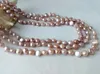 Chains 62" 8-9MM Purple Potato Shape Freshwater Pearl Long Rope Necklace