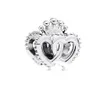 S925 Pure Silver Clover Pendant Sparkling Heart Crown Jewelry Charm Is Suitable for Pandora Bracelet DIY Fashion Jewelry Free Shipping