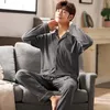 Vêtements de nuit pour hommes 6XL complet coton Pijama pour hommes 2 pièces vêtements de nuit de salon Pyjamas Plaid automne robe de lit vêtements de maison homme PJs pur coton pyjamas ensemble 230311