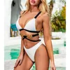 Damenbadbekleidung Sexy Wrap um weiße hohe Taille Bikini 2023 Weiblicher Badeanzug Frauen Zweiteiliges Set Badende Badeanzug Schwimmen Dame