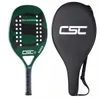 Tennisrackets Professionele koolstof en glasvezel strand tennisracket zachte gezicht tennisracket cover hoogwaardige Padel Racket met tas 230311