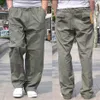 Men's Pants spring Men cargo cotton pants pocket large size big 8XL 10XL 9XL 140KG loose out door casual safari style pants black 230311