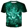 T-shirts pour hommes Ganesha T-shirts 3D Imprimer Dieu hindou de la sagesse Tshirt Hommes Femmes Été Casual Manches courtes Harajuku Chemise surdimensionnée