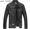Men's Leather & Faux Luxury Men Jacket Parka Fashion 2023 Genuine Jackets Black Goat Skin Jaqueta De Couro Male Coat FYY581