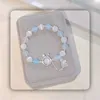 Bracelets 2023 Bunny Lifeyear Bracelet Design Aquamarine Hand Chain Opal Crystal ins Small Transit Beads