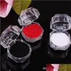 Gunsthouders Acryl Crystal Clear Ring Box Transparant Black White Red Stud Earring Sieraden Cadeau -dozen Verpakking Druppel Dhhff