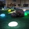 Solar Ground Plug Lamps Fjärrkontroll LED Color Changing Pebble Colorful IP65 Waterproof Art Crafts Home Decoration