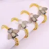 Strand Zyz182-8495 Goldener Kupfer Rondelle Perlen Kettenarmbänder Perlen gepflasterte CZ-Stecker Armband für Frauensträhnen