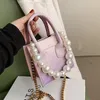 Torby wieczorowe Kamienne Mini Pearl Tote Bag 2023 Wysokiej jakości PU skórzana designerska designerska torebka posłaniec na ramię