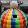 Färgglada kommersiella 3/4m dia Uppblåsbar disco kupolmusik Bouncy Castle Party Jumping Bouncer till salu