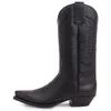 Laarzen mannen westerse cowboy laarzen winter lederen schoenen geborduurd high laarzen paar schoenen lichtgewicht comfortabel plus maat 35-48 230311