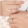 Bruiloft ringen liefhebbers 925 Sterling Silver Women Men Cz Crysatl sieraden voor romantische cadeau -topkwaliteit