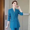 女性のスーツブレザーナビウィー冬の服フォーマルパンツ女性用スーツ