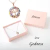 Chaînes arbre de vie collier rond mariage esthétique bijoux exquis magnifique pendentif fiançailles cristal pour les femmes