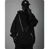 Sweats à capuche pour hommes unisexe fermeture éclair décoration pull à capuche décontracté fonctionnel pull à capuche confortable vêtements pour hommes Harajuku Hiphop