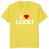 T-shirt herr Simone I Love Lucki T-shirt Musik Trendiga Casual T-shirts EU-storlek 100 % bomull AA230310