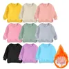 Hoodies tröjor 07y baby pojkar flickor kläder vinter vår söta hoodies koreanska barn hoodie förtjockar fleece tröja barnkläder rockar 230310