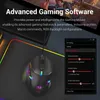 N M601 RGB Gaming Maus Wired 7 Taste Programmierbare Maus -Makro -Aufnahme Gewicht Tuning Set 7200 DPI für Windows PC